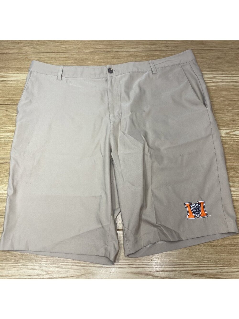 Adidas Golf Mens Shorts Missouri Tigers Flat Front Khaki Chino Bottoms Size 40